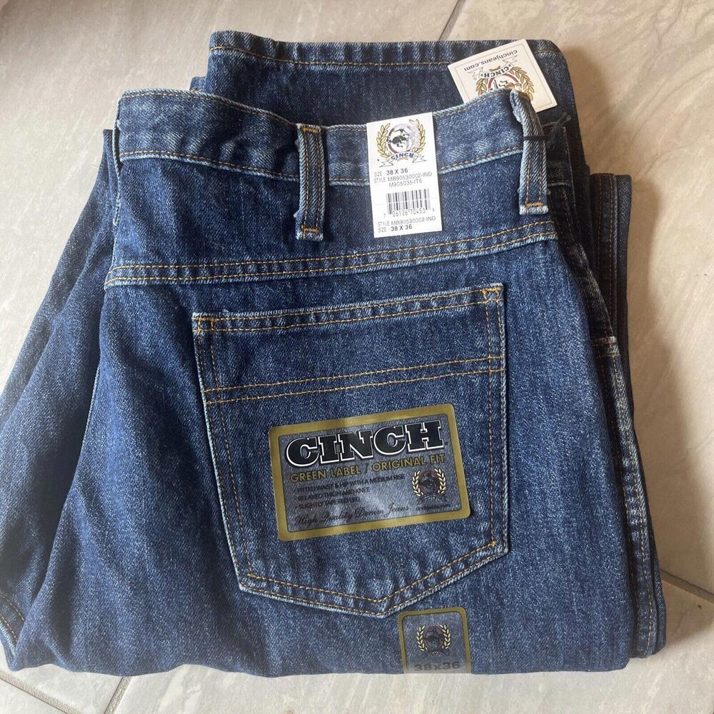 NWT CINCH GREEN LABEL Original Fit Denim Jeans 38x36